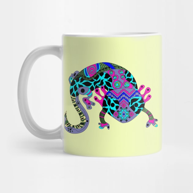 mayan axolotl ecopop by jorge_lebeau